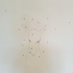 Aufbau der Ausstellung: 'SISTERS OF THE LABYRINTH' von Renate Kordon und Tamara Friebel, KULTUM Graz, 2.-23.März 2024  Foto: KULTUM/Johannes Rauchenberger