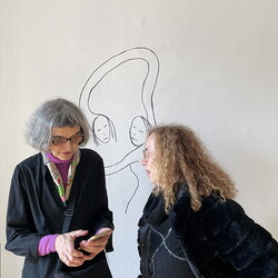 Eröffnung der Ausstellung: 'SISTERS OF THE LABYRINTH' von Renate Kordon und Tamara Friebel, KULTUM Graz, 2. März 2024. Foto: KULTUM/Johannes Rauchenberger