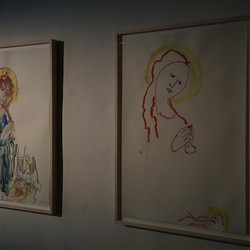 Guillaume Bruere, Dead & Alive. Alte Meister, 2021,  Ausstellungsaufbau. Foto: KULTUM/Andrea Hopper