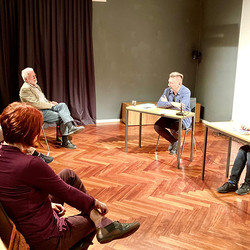 Der doppelte Gast: Thomas Ballhausen - Helwig Brunner. 'Das Mädchen Parzifal ist nicht von gestern'. Moderation: Barbara Rauchenberger. KULTUM, 26.9.2020, Foto: KULTUM/Andrea Hopper