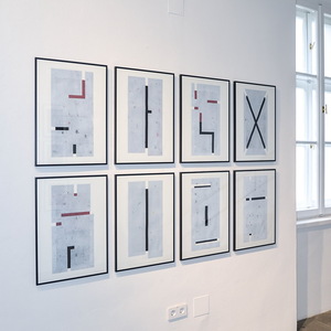 Peter Angerer: „Öffnungen“, 2020,Grafikunikate (Flachdruck), Papierformat je 59,4 x 42cm