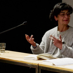 Literatur Hotel: Gundi Feyrer und Dieter Sperl.Einführungen: Alexandrea Millner und Paul Pechmann, Gespräch: Alexandra Millner, KULTUM [Cubus|, 6.11.2024, Foto: J. Rauchenberger