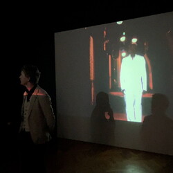 Zlatko Kopljar führte mit Kurator Johannes Rauchenberger durch die Ausstellung 'AUSLÖSCHUNG', 23.11.2024