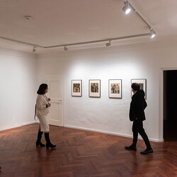 Im Bann (s)einer großen Erzählung: Josef Fink (1941–1999)Eröffnung im Minoritensaal, 28. Februar 2025Mit Johannes Rauchenberger, Elisabeth Koller (Kuratoren)Generalvika Erich Linhardt, Walter Prügger, Leiter des Ressorts 'Bildung, Kunst und Kultu