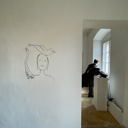 Eröffnung der Ausstellung: 'SISTERS OF THE LABYRINTH' von Renate Kordon und Tamara Friebel, KULTUM Graz, 2. März 2024. Foto: KULTUM/Johannes Rauchenberger