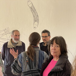 Eröffnung der Ausstellung: 'SISTERS OF THE LABYRINTH' von Renate Kordon und Tamara Friebel, KULTUM Graz, 2. März 2024. Foto: KULTUM/Johannes Rauchenberger