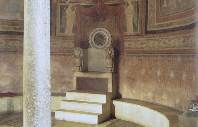 Santa Maria in Cosmedin, 6. Jhdt., Kathedra aus dem 12. Jhdt.