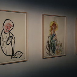 Guillaume Bruere, Dead & Alive. Alte Meister, 2021,  Ausstellungsaufbau. Foto: KULTUM/Andrea Hopper