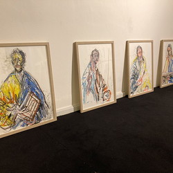 Guillaume Bruere, Dead & Alive. Alte Meister, 2021,  Ausstellungsaufbau. Foto: KULTUM/Andrea Hopper