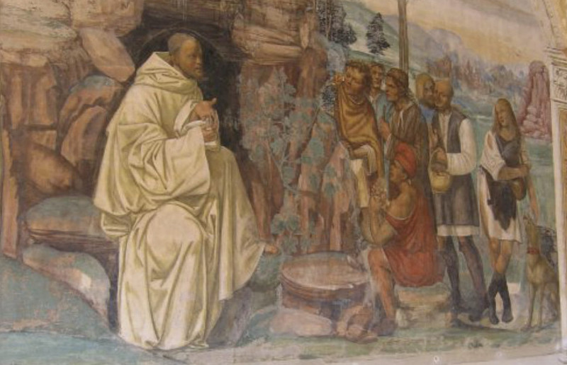 Sodoma/Signorelli, Das Leben des Hl. Benedikt, Monte Oliveto Maggiore, Kreuzgang