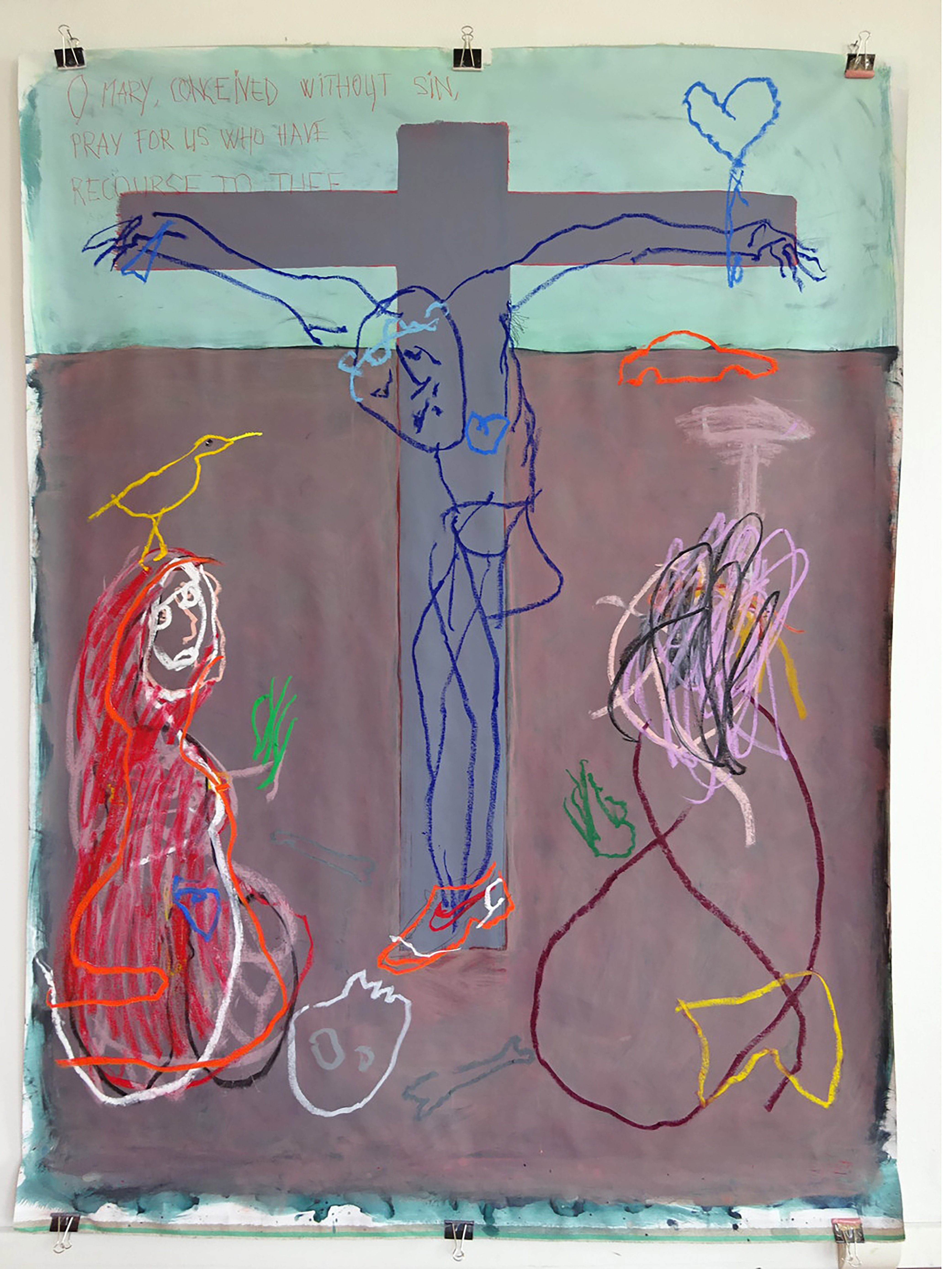 Guillaume Bruère, 14.03.2017 Acryl und Ölkreide auf LeinwandAcrylic and oil crayons on canvas, 200x150 cm, Courtesy of the Artist