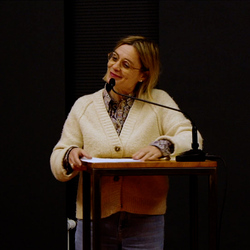 Doppelte Gäste: Thomas Ballhausen und Ferdinand Schmatz – 500 mg Orpheus Forte. | 17. November 2023 | Einführung: Barbara Rauchenberger  | Moderation des Gesprächs: Helwig Brunner. Foto: J. Rauchenberger