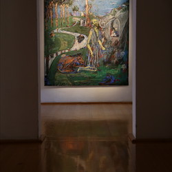Guillaume Bruere, Dead & Alive. Alte Meister, 2021,  Ausstellungsaufbau. Foto: KULTUM/Andrea Hopper