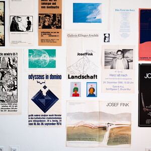 Ausstellungsansichten: 'Im Bann (s)einer großen Erzählung: Josef Fink (1941–1999), KULTUM Graz, 28.2.–19.4.2025 Kurator*in: Elisabeth Koller, Johannes Rauchenberger