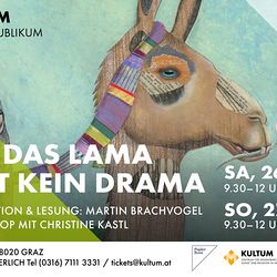 Denn das Lama kennt kein Drama, Buchpräsentation und Workshop, Christine Kastl. 
