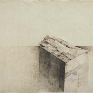 Hannes SCHWARZ: Ohne Titel 1979, 36,5x29,5 cm, Graphit und Buntstift auf Papier