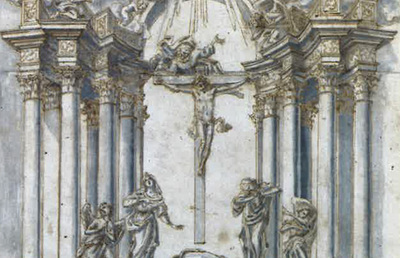 Johann Bernhard Fischer von Erlach*1656 in Graz (AT), † 1723 in Wien (AT) Entwurf für den Hochaltar in Mariazell, vor 1704,  Alte Galerie, Universalmuseum Joanneum