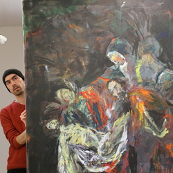 Guillaume Bruere, Dead & Alive. Alte Meister, 2021,  Ausstellungsaufbau. Foto: KULTUM/Andrea Hopper