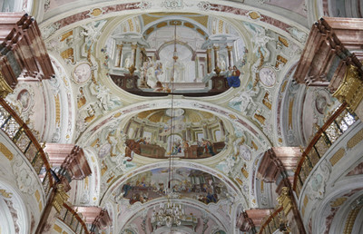 Zisterzienserstift REIN/Graz, Kirche,  Fresken: 1742-1766, Baumeister: Johann Georg Stengg, Malerei: Joseph Adam Ritter von Mölck (1766), Foto: J. Rauchenberger. 