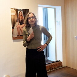 Künstleringespräch mit Dorothee Golz in der Ausstellung 'Gott hat kein Museum' mit Kurator Johannes Rauchenberger.  KULTUMUSEUM Graz, 9.5.2026