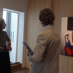 Künstleringespräch mit Dorothee Golz in der Ausstellung 'Gott hat kein Museum' mit Kurator Johannes Rauchenberger.  KULTUMUSEUM Graz, 9.5.2026