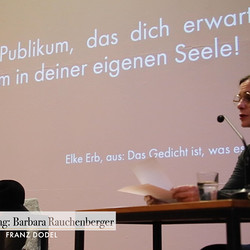 Der doppelte Gast: Franz Dodel - Mila Haugov?: 'Mit der Zeit wird selbst ein Papagei vermutlich'. Moderation: Barbara Rauchenberger KULTUM, 22.10.2020 Foto: KULTUM/Andrea Hopper