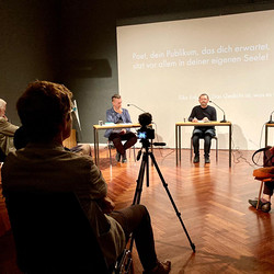 Der doppelte Gast: Thomas Ballhausen - Helwig Brunner. 'Das Mädchen Parzifal ist nicht von gestern'. Moderation: Barbara Rauchenberger. KULTUM, 26.9.2020, Foto: KULTUM/Andrea Hopper