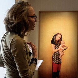 Künstleringespräch mit Dorothee Golz in der Ausstellung 'Gott hat kein Museum' mit Kurator Johannes Rauchenberger.  KULTUMUSEUM Graz, 9.5.2026