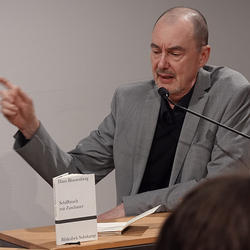 Eröffnungsabend der 4. Blumenbergtage zum Thema 'Überlebenskunst' und dem Werk 'Schiffbruch mit Zuschauer', 13. März 2026, KULTUM Graz,mit Barbara Rauchenberger, Thomas Ballhausen, Rüdiger Zill