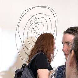 Eröffnung der Ausstellung: 'SISTERS OF THE LABYRINTH' von Renate Kordon und Tamara Friebel, KULTUM Graz, 2. März 2024. Foto: KULTUM/Johannes Rauchenberger