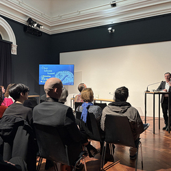 Eröffnungsabend der 4. Blumenbergtage zum Thema 'Überlebenskunst' und dem Werk 'Schiffbruch mit Zuschauer', 13. März 2026, KULTUM Graz,mit Barbara Rauchenberger, Thomas Ballhausen, Rüdiger Zill