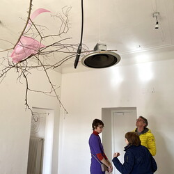 Eröffnung der Ausstellung: 'SISTERS OF THE LABYRINTH' von Renate Kordon und Tamara Friebel, KULTUM Graz, 2. März 2024. Foto: KULTUM/Johannes Rauchenberger