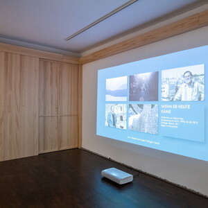 Ausstellungsansichten: 'Im Bann (s)einer großen Erzählung: Josef Fink (1941–1999), KULTUM Graz, 28.2.–19.4.2025 Kurator*in: Elisabeth Koller, Johannes Rauchenberger