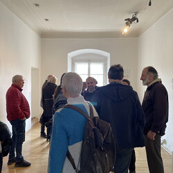 Eröffnung der Ausstellung: 'SISTERS OF THE LABYRINTH' von Renate Kordon und Tamara Friebel, KULTUM Graz, 2. März 2024. Foto: KULTUM/Johannes Rauchenberger