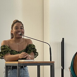 'language crosses borders': Tage der afrikanischen Literaturen: KULTUM Graz und Kunsthaus Graz, 5.?7. Mai 2023 Precious Chiebonam Nnebedum bei ihrer Spoken Word Performance am Sonntag, 7. Mai