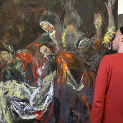 Guillaume Bruere, Dead & Alive. Alte Meister, 2021,  Ausstellungsaufbau. Foto: KULTUM/Andrea Hopper