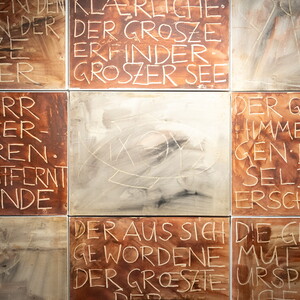 Ausstellungsansichten: 'Im Bann (s)einer großen Erzählung: Josef Fink (1941–1999), KULTUM Graz, 28.2.–19.4.2025 Kurator*in: Elisabeth Koller, Johannes Rauchenberger