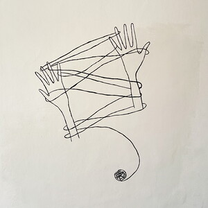 Ausstellung: 'SISTERS OF THE LABYRINTH' von Renate Kordon und Tamara Friebel, KULTUM Graz, 2. bis 23. März 2024Raum 1: Raumzeichnungen von Renate Kordon  Foto: Johannes Rauchenberger