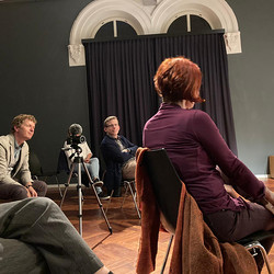 Der doppelte Gast: Thomas Ballhausen - Helwig Brunner. 'Das Mädchen Parzifal ist nicht von gestern'. Moderation: Barbara Rauchenberger. KULTUM, 26.9.2020, Foto: KULTUM/Andrea Hopper