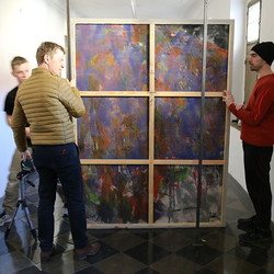 Guillaume Bruere, Dead & Alive. Alte Meister, 2021,  Ausstellungsaufbau. Foto: KULTUM/Andrea Hopper