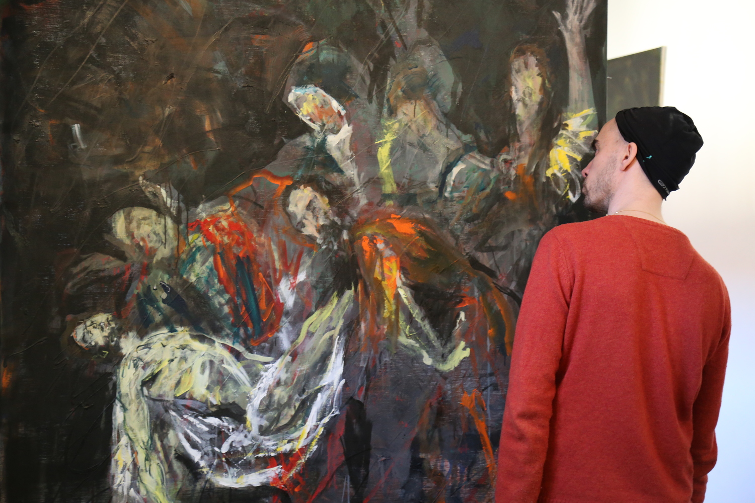 Guillaume Bruere, Dead & Alive. Alte Meister, 2021,  Ausstellungsaufbau. Foto: KULTUM/Andrea Hopper