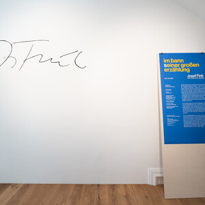 Ausstellungsansichten: 'Im Bann (s)einer großen Erzählung: Josef Fink (1941–1999), KULTUM Graz, 28.2.–19.4.2025 Kurator*in: Elisabeth Koller, Johannes Rauchenberger