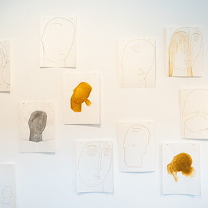 Judith Zillich, * 1969 in Graz (AT), lebt in Wien (AT), Ikonen, 2021–22, Eitempera auf Papier, 42 x 30 cm, KULTUMUSEUM Graz, aus: Judith Zillich: MUTTER GOTTES (2021/22)