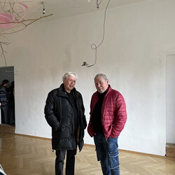 Eröffnung der Ausstellung: 'SISTERS OF THE LABYRINTH' von Renate Kordon und Tamara Friebel, KULTUM Graz, 2. März 2024. Foto: KULTUM/Johannes Rauchenberger