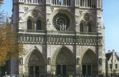 Paris, Kathedrale, Westansicht, nach 1196 bis 1220/25.