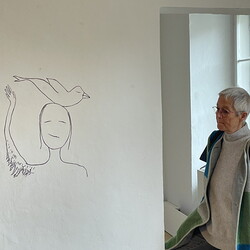 Eröffnung der Ausstellung: 'SISTERS OF THE LABYRINTH' von Renate Kordon und Tamara Friebel, KULTUM Graz, 2. März 2024. Foto: KULTUM/Johannes Rauchenberger