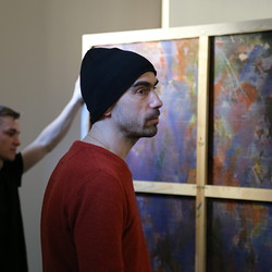 Guillaume Bruere, Dead & Alive. Alte Meister, 2021,  Ausstellungsaufbau. Foto: KULTUM/Andrea Hopper
