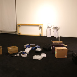 NINAVALE. Ausstellungsaufbau. 'Paradise is temporarily closed. God' KULTUM Graz, 24. Oktober 2020 bis 12. Dezember 2020. Foto: KULTUM/Andrea Hopper