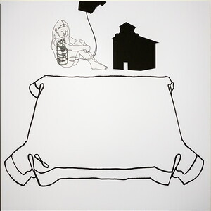 Lena KnilliZu Tisch! (Kind mit Haus. Haus),2015Industrypainter, Lackstift, Transparentpapierauf Papier70 x 70 cmKULTUMdepot Graz, aus: reliqte, reloaded: Zum Erbe christlicher Bildwelten heute (2015/16) LENA KNILLI,wurde 1961 in Gra