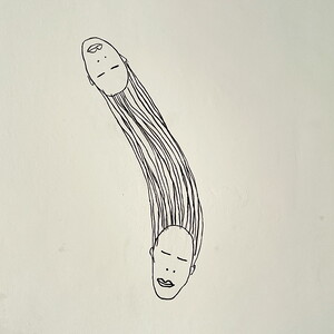 Ausstellung: 'SISTERS OF THE LABYRINTH' von Renate Kordon und Tamara Friebel, KULTUM Graz, 2. bis 23. März 2024Raum 1: Raumzeichnungen von Renate Kordon  Foto: Johannes Rauchenberger